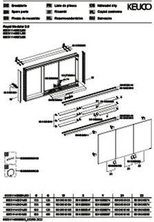 Keuco Royal Modular 2.0 SPS, bel. 80031, Vorb,2Steckd,sb-elox,1400x700x120mm – Bild 3