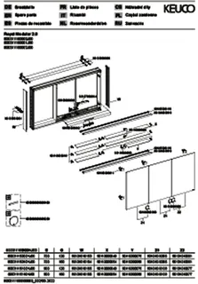 Keuco Royal Modular 2.0 SPS, bel. 80031, Vorb,2Steckd,sb-elox,1500x700x120mm – Bild 3