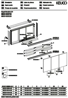Keuco Royal Modular 2.0 SPS, DALI 80032, Vorb,2Steckd,sb-elox,1500x700x120mm – Bild 3
