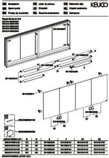 Keuco Royal Modular 2.0 SPS, unbel. 80040, Einb,4Steckd,sb-elox,1900x900x120mm – Bild 3
