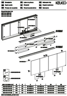 Keuco Royal Modular 2.0 SPS, bel. 80041, Einb,4Steckd,sb-elox,1750x700x160mm – Bild 3