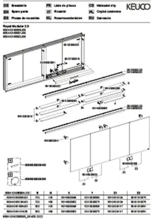 Keuco Royal Modular 2.0 SPS, bel. 80041, Einb,2Steckd/USB,sb-elox,1600x700x160mm – Bild 3