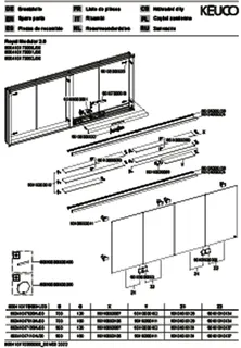 Keuco Royal Modular 2.0 SPS, bel. 80041, Einb,2Steckd/USB,sb-elox,1700x700x160mm – Bild 2