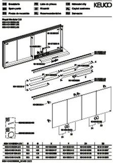 Keuco Royal Modular 2.0 SPS, bel. 80041, Einb,2Steckd/USB,sb-elox,1800x700x160mm – Bild 2