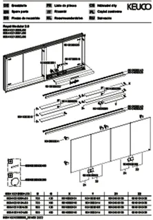 Keuco Royal Modular 2.0 SPS, bel. 80041, Einb,4Steckd,sb-elox,2100x900x160mm – Bild 3