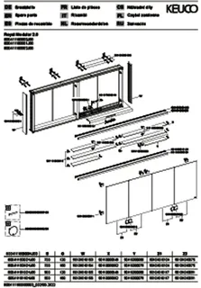 Keuco Royal Modular 2.0 SPS, bel. 80041, Vorb,4Steckd,sb-elox,1600x700x160mm – Bild 3