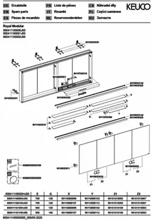 Keuco Royal Modular 2.0 SPS, bel. 80041, Vorb,4Steckd,sb-elox,1800x700x120mm – Bild 3