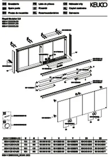Keuco Royal Modular 2.0 SPS, bel. 80041, Vorb,2Steckd/USB,sb-elox,2000x700x120mm – Bild 3