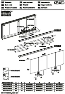 Keuco Royal Modular 2.0 SPS, DALI 80042, Einb,4Steckd,sb-elox,1700x700x160mm – Bild 2