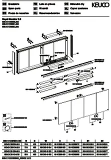 Keuco Royal Modular 2.0 SPS, DALI 80042, Vorb,2Steckd/USB,sb-elox,2000x700x120mm – Bild 3