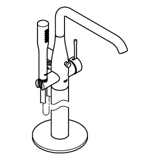 GROHE EH-Wannenbatterie Essence 25248_1 Bodenmontage FMS chrom – Bild 3