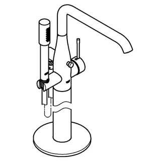 GROHE EH-Wannenbatterie Essence 25248_1 Bodenmontage FMS warm sunset – Bild 3