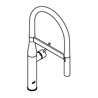 GROHE EH-Spültischbatterie Essence 30503 ausziehbare Profibrause chrom – Bild 4