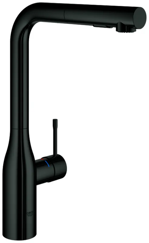 GROHE EH-Spültischbatterie Essence 30504 ausziehbare Spülbrause hard graphite