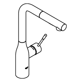 GROHE EH-Spültischbatterie Essence 30504 ausziehbare Spülbrause hard graphite – Bild 4