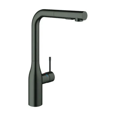 GROHE EH-Spültischbatterie Essence 30504 auszb. Spülbrause hard graphite geb.