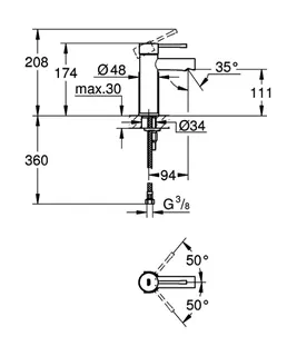 GROHE EH-Waschtischbatterie Essence 34813_1 S-Size glatter Körper chrom – Bild 5