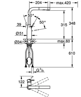 GROHE EH-Spültischbatterie Essence 30504 herausziehbare Spülbrause supersteel – Bild 5