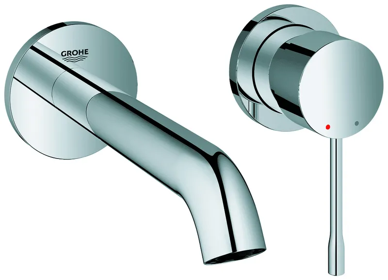GROHE 2-Loch-Waschtisch-Wandbatterie Essence 29192_1 FMS Ausladung 183mm chrom