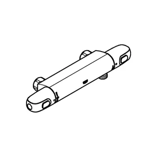 GROHE THM-Brausebatterie Grohtherm 1000 34817_3 ohne Anschlüsse chrom – Bild 3