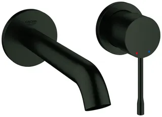 GROHE 2-L-Waschtisch-Wandbatt. Essence 29192_1 FMS Ausladung 183mm hard graphite geb.