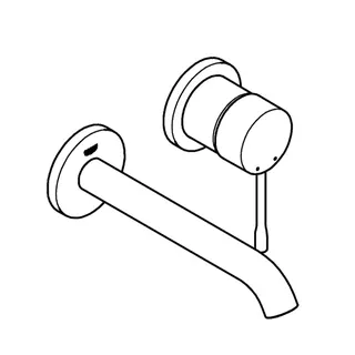 GROHE 2-L-Waschtisch-Wandbatt. Essence 29192_1 FMS Ausladung 183mm hard graphite geb. – Bild 4