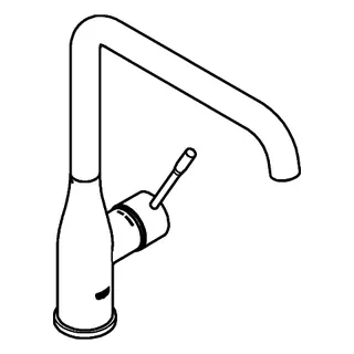GROHE EH-Spültischbatterie Essence 30505 hoher Auslauf hard graphite – Bild 3
