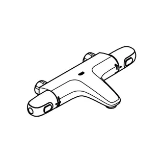 GROHE THM-Wannenbatterie Grohtherm 1000 34823_3 Wandmont. ohne Anschlüsse chrom – Bild 3