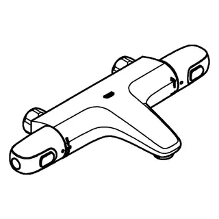 GROHE THM-Wannenbatterie Grohtherm 1000 34823_3 Wandmont. ohne Anschlüsse chrom – Bild 4