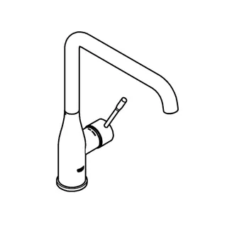 GROHE EH-Spültischbatterie Essence 30505 hoher Auslauf hard graphite gebürstet – Bild 3