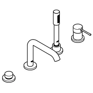 GROHE 4-Loch-Einhand-Wannenkombination Essence 25251_1 hard graphite – Bild 3