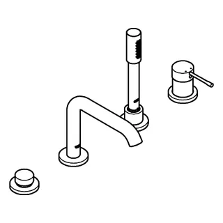 GROHE 4-Loch-Einhand-Wannenkombination Essence 25251_1 hard graphite – Bild 4