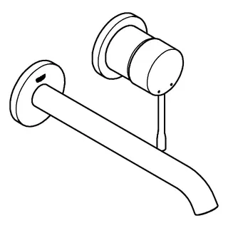 GROHE 2-Loch-Waschtisch-Wandbatterie Essence 29193_1 FMS Ausladung 230mm chrom – Bild 4