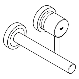 GROHE 2-Loch-Waschtisch-Wandbatterie Essence 29193_1 FMS Ausladung 230mm warm sunset – Bild 3