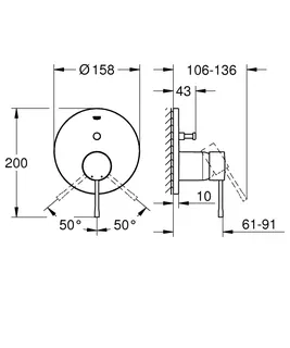 GROHE EH-Wannenbatterie Essence 24167_1 FMS für 35604 hard graphite gebürstet – Bild 5