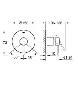 GROHE EH-Brausebatterie Essence 24168_1 FMS für 35604 hard graphite – Bild 5