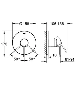 GROHE EH-Brausebatterie Essence 24168_1 FMS für 35604 hard graphite gebürstet – Bild 5