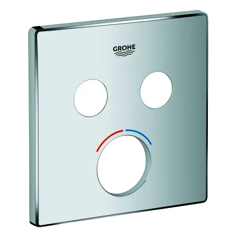 GROHE Rosette 46995 eckig für Mischer mit 2 Absperrventilen chrom