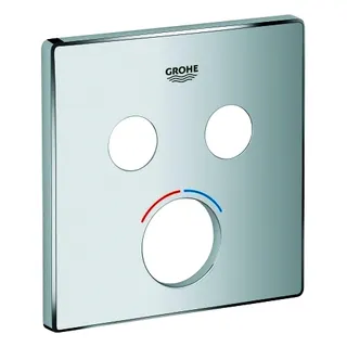 GROHE Rosette 46995 eckig für Mischer mit 2 Absperrventilen chrom