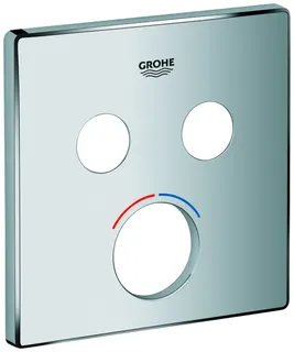 GROHE Rosette 46995 eckig für Mischer mit 2 Absperrventilen chrom – Bild 2