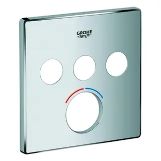 GROHE Rosette 46996 eckig für Mischer mit 3 Absperrventilen chrom – Bild 2
