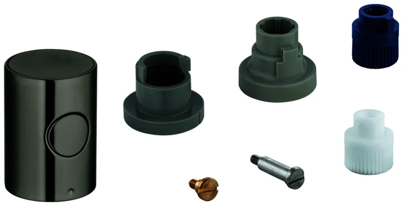GROHE Metallgriff 47984 Mengengriff EcoButton hard graphite gebürstet
