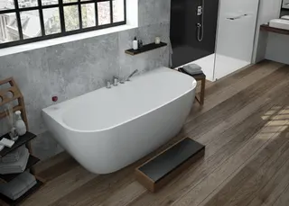 Hoesch Badewanne iSensi Vorwand 1700x750 Monolith mit Überlaufbefüllung chrom, ang. Sch. – Bild 2