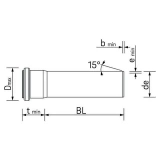 RAUPIANO PLUS Abflussrohr DN 40, Baulänge 2000 mm – Bild 2