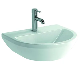 VitrA Waschtisch Integra 495 x 430 mm rund Hahnloch Weiß Hochglanz