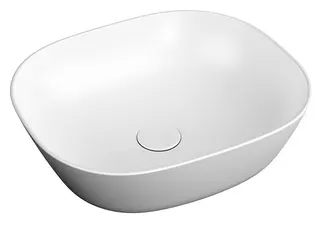 Plural Aufsatzschale 450x380x135 mm rechteckig flach Edelweiß VitrA Clean