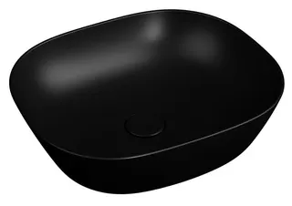 VitrA Plural Aufsatzschale 450x380x135 mm rechteckig flach Schwarz Matt VC