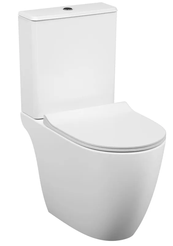 Tiefspüler-Stand-WC-Kombination Sento VitrA Flush 2.0 Open back Weiß Hochglanz