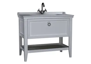 VT Set Waschtisch + Unterschrank Valarte 995 mm 1 Vollauszug Weiß Matt