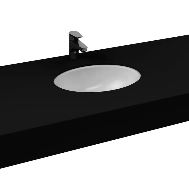 VitrA Unterbauwaschtisch S20 oval 420x325mm Überlaufloch Weiß Hochglanz